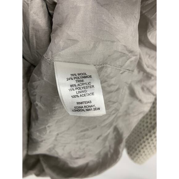 Edina Ronay London Wool Blend Printed Jacket with Pockets Size 6 - Picture 5 of 8